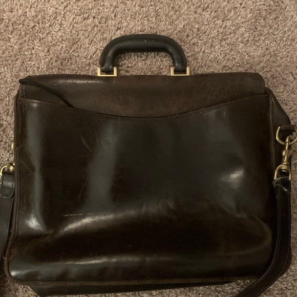 Vintage Mulholland Bros Leath Gold Clasp Msgr Bag - Picture 3 of 8